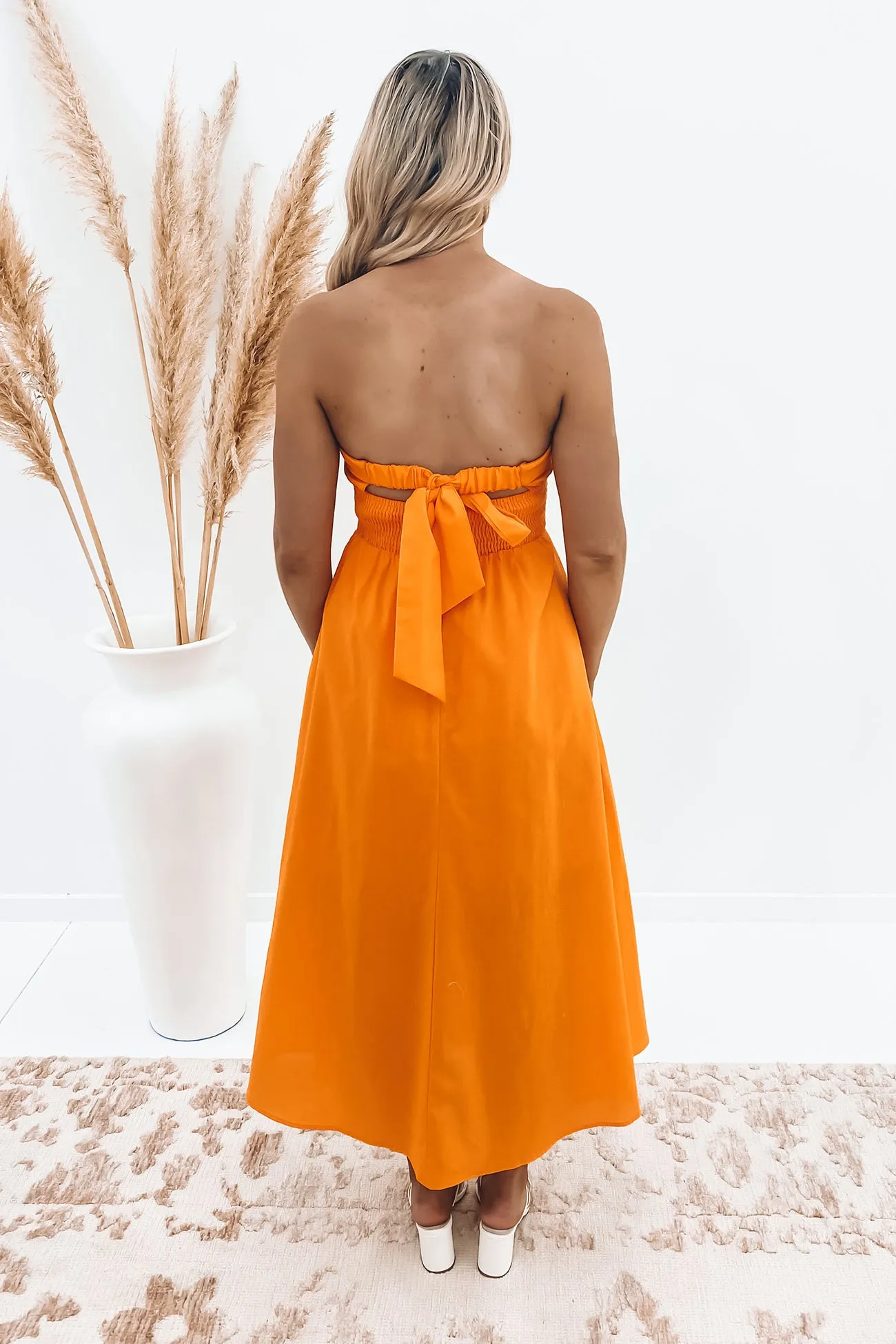 Ava Midi Dress Orange