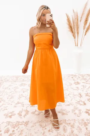 Ava Midi Dress Orange