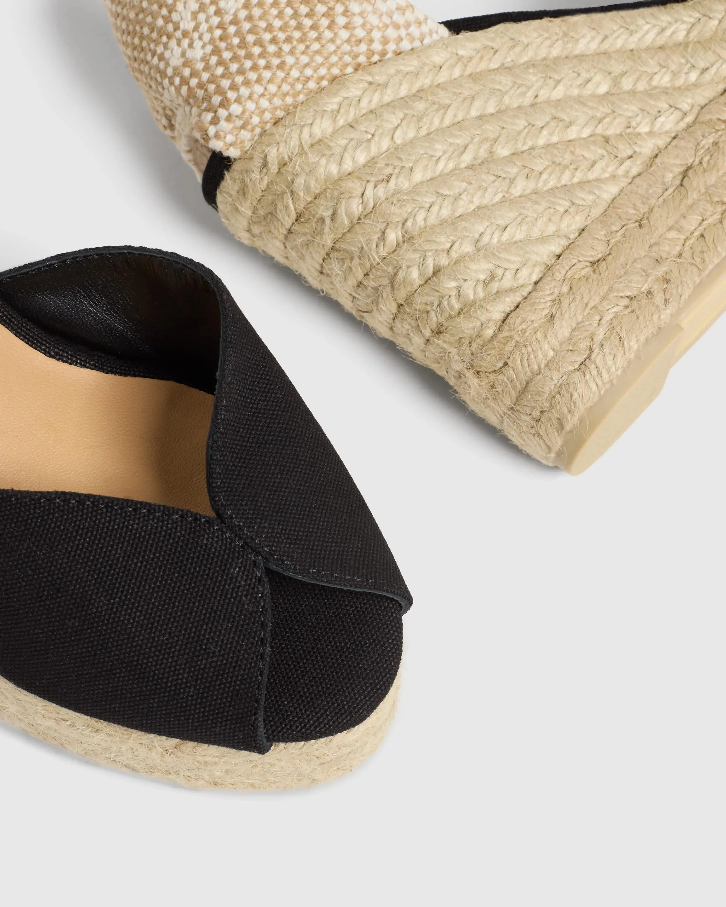 Bianca Wedge Black Espadrille