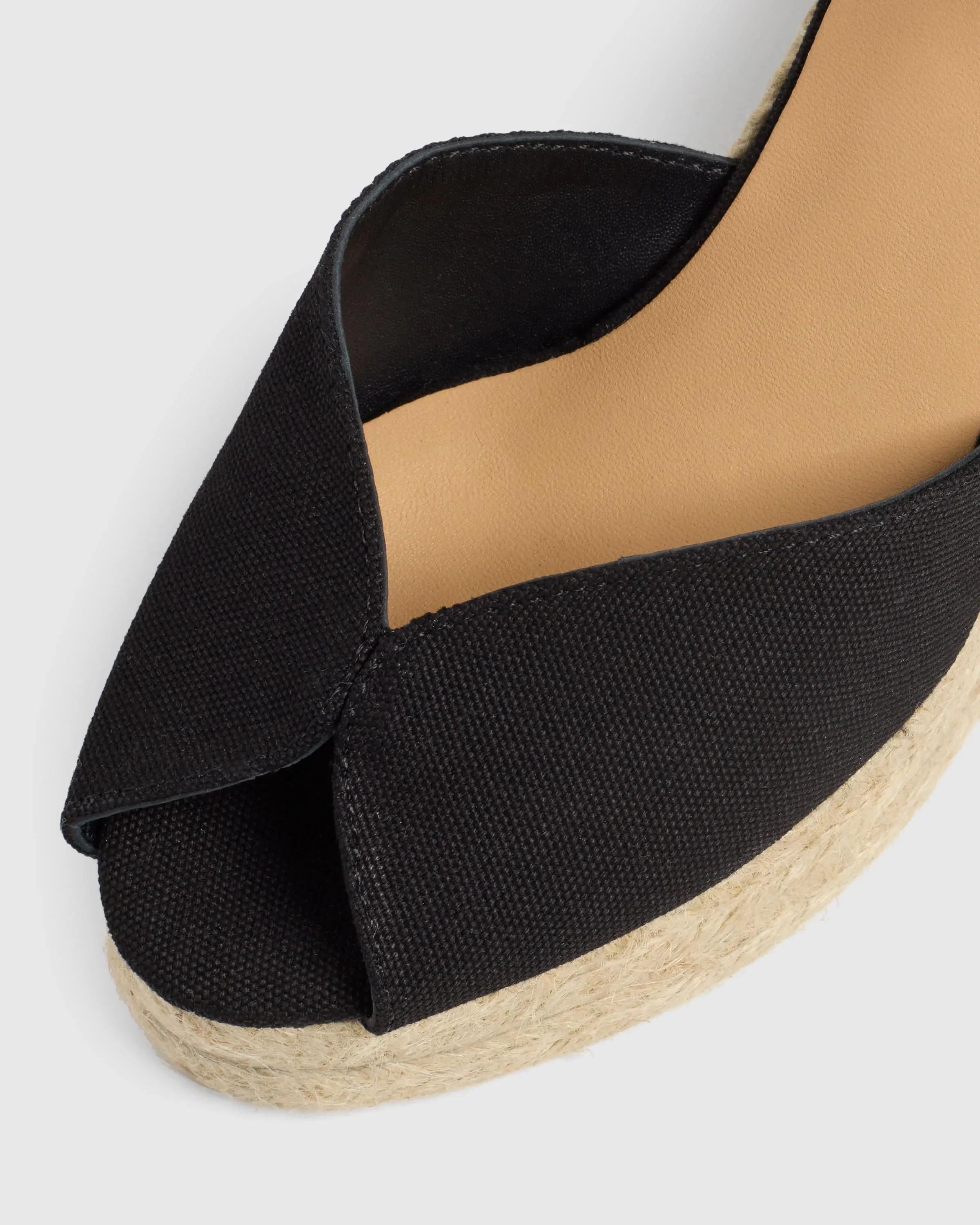 Bianca Wedge Black Espadrille