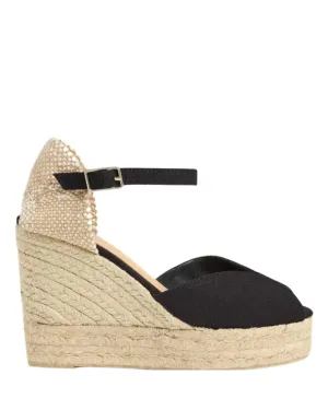 Bianca Wedge Black Espadrille