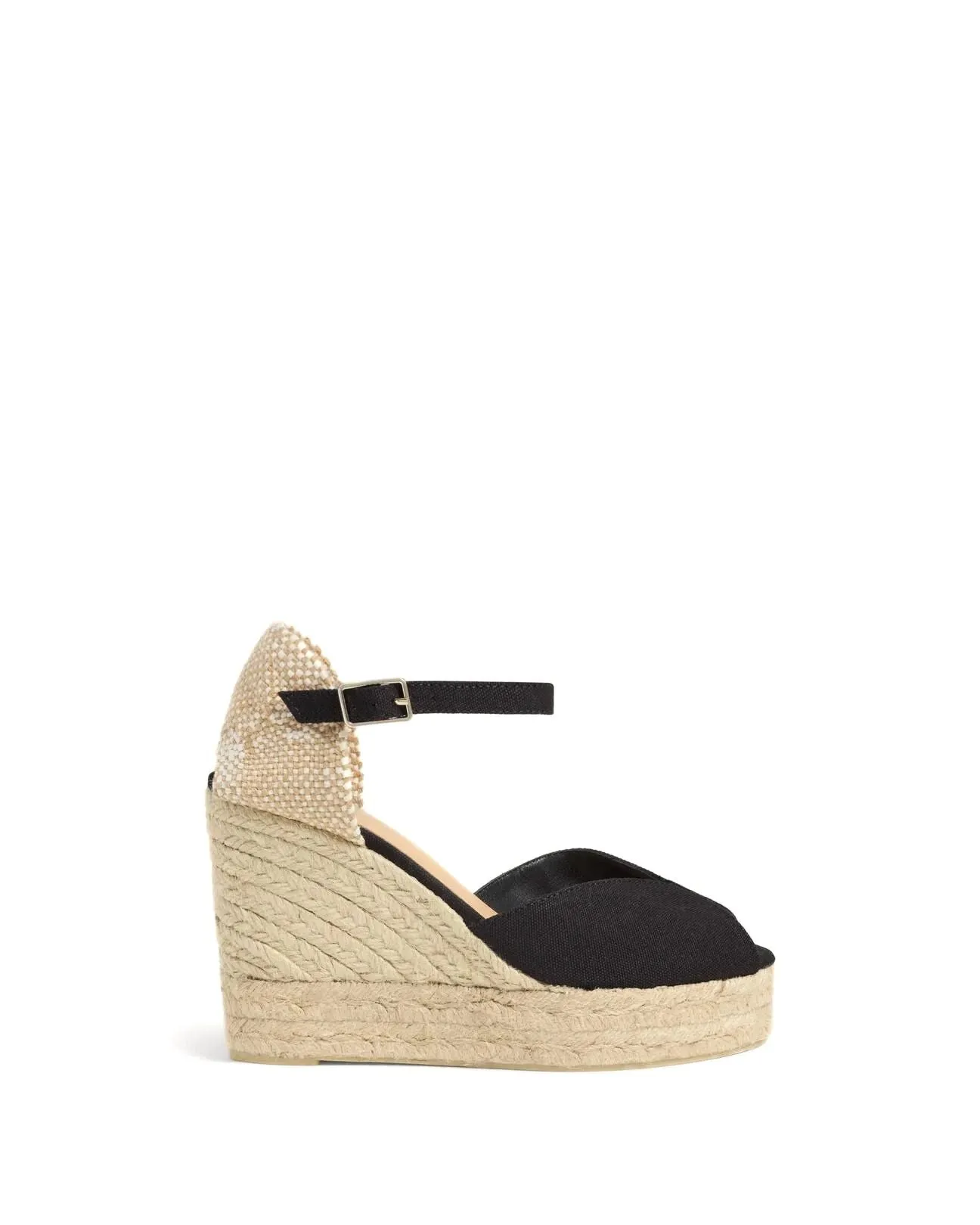 Bianca Wedge Black Espadrille