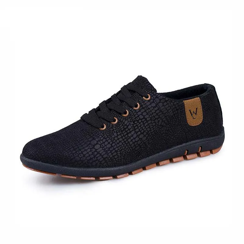 Breathable Mens Casual Low Lace-up Canvas Flat Shoes