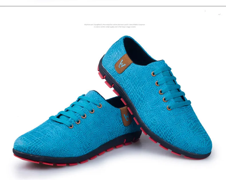 Breathable Mens Casual Low Lace-up Canvas Flat Shoes