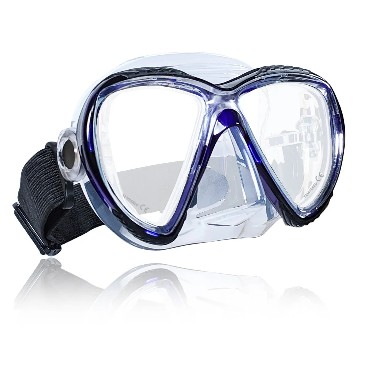 Cogito Mask w/ Elastic Head Strap, Tailored for Snorkelers