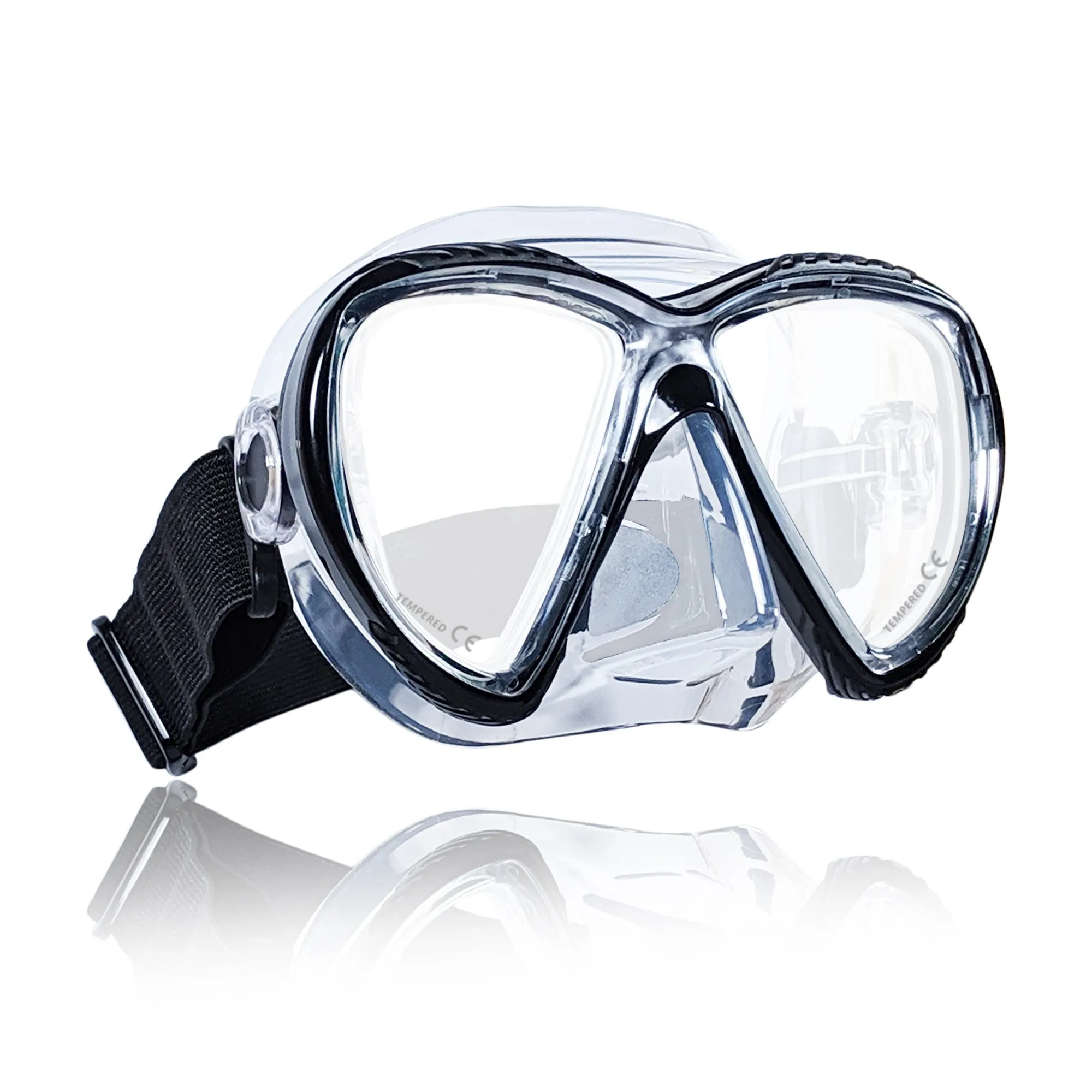 Cogito Mask w/ Elastic Head Strap, Tailored for Snorkelers