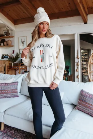 Cream Apres Ski Graphic Sweatshirt