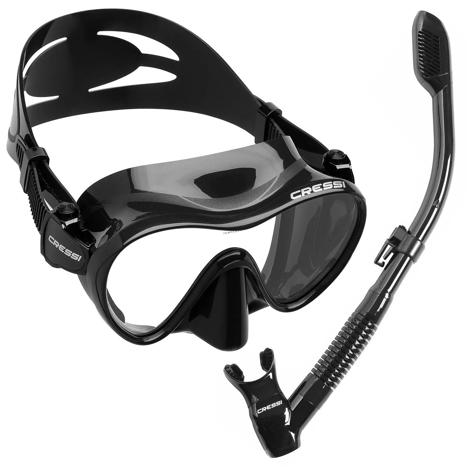 Cressi Frameless Dive Mask and Supernova Dry Snorkel Combo