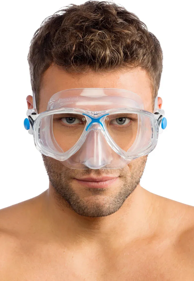 Cressi Marea Mask, Dry Snorkel & Agua Fins, Lightweight Snorkelling Set