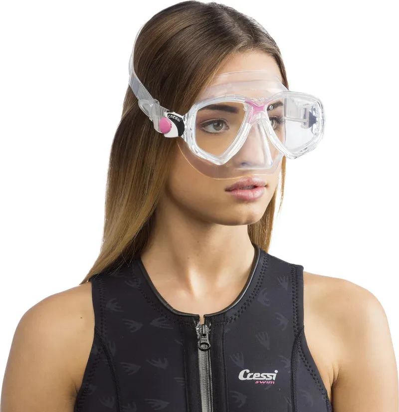 Cressi Marea Mask, Dry Snorkel & Agua Fins, Lightweight Snorkelling Set