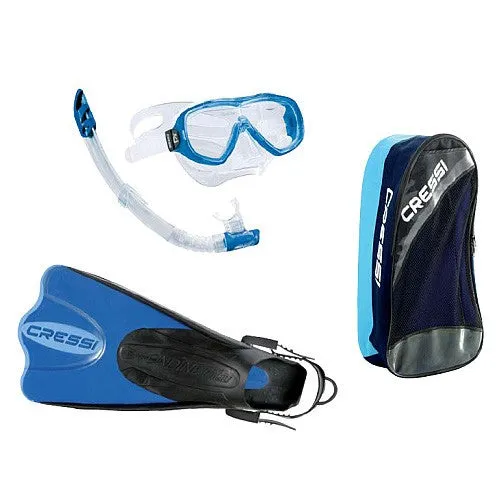 Cressi Palau Short Fins Snorkel Mask Bag Set