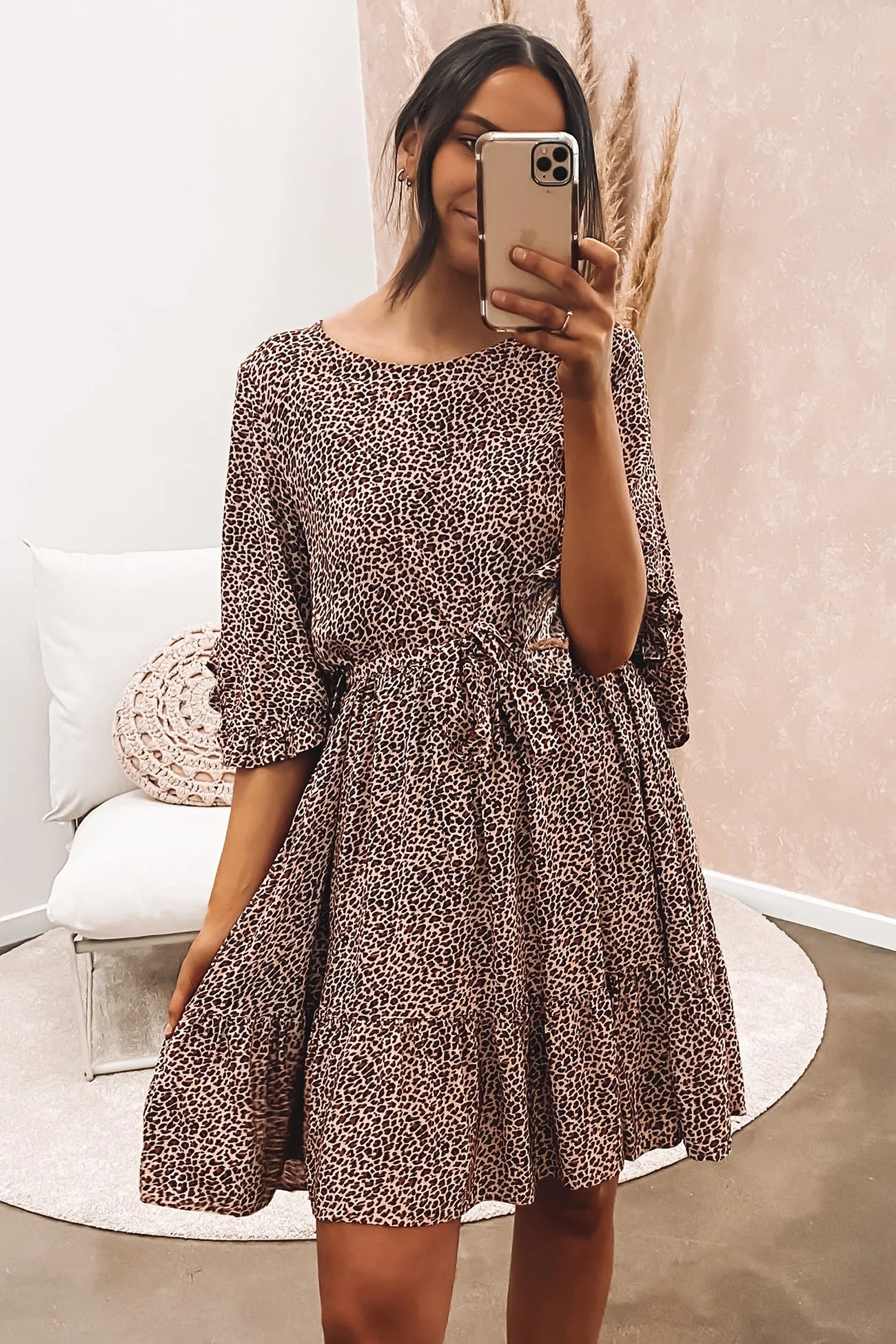 Cynthia Mini Dress Leopard