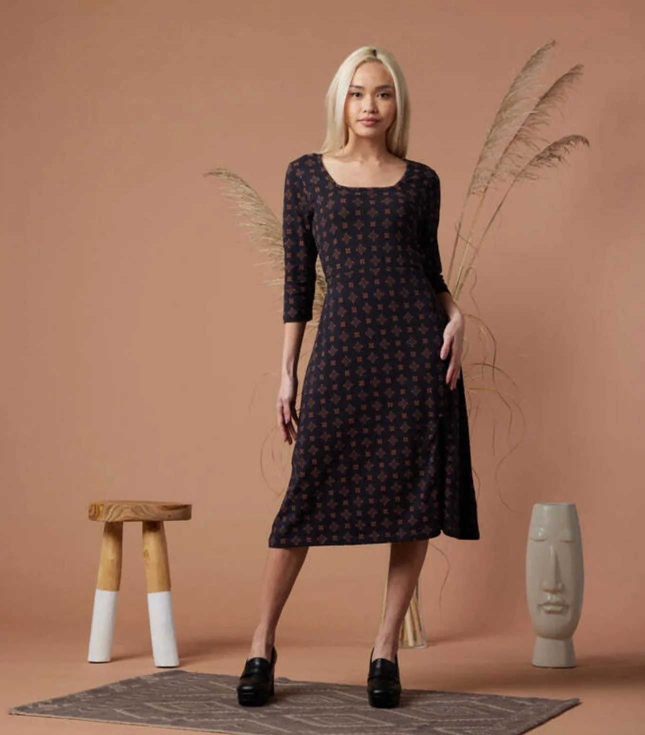 Ellery Dress in Washed Black Boho