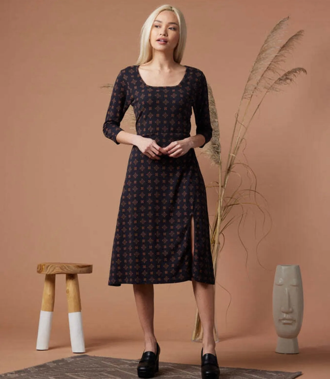 Ellery Dress in Washed Black Boho