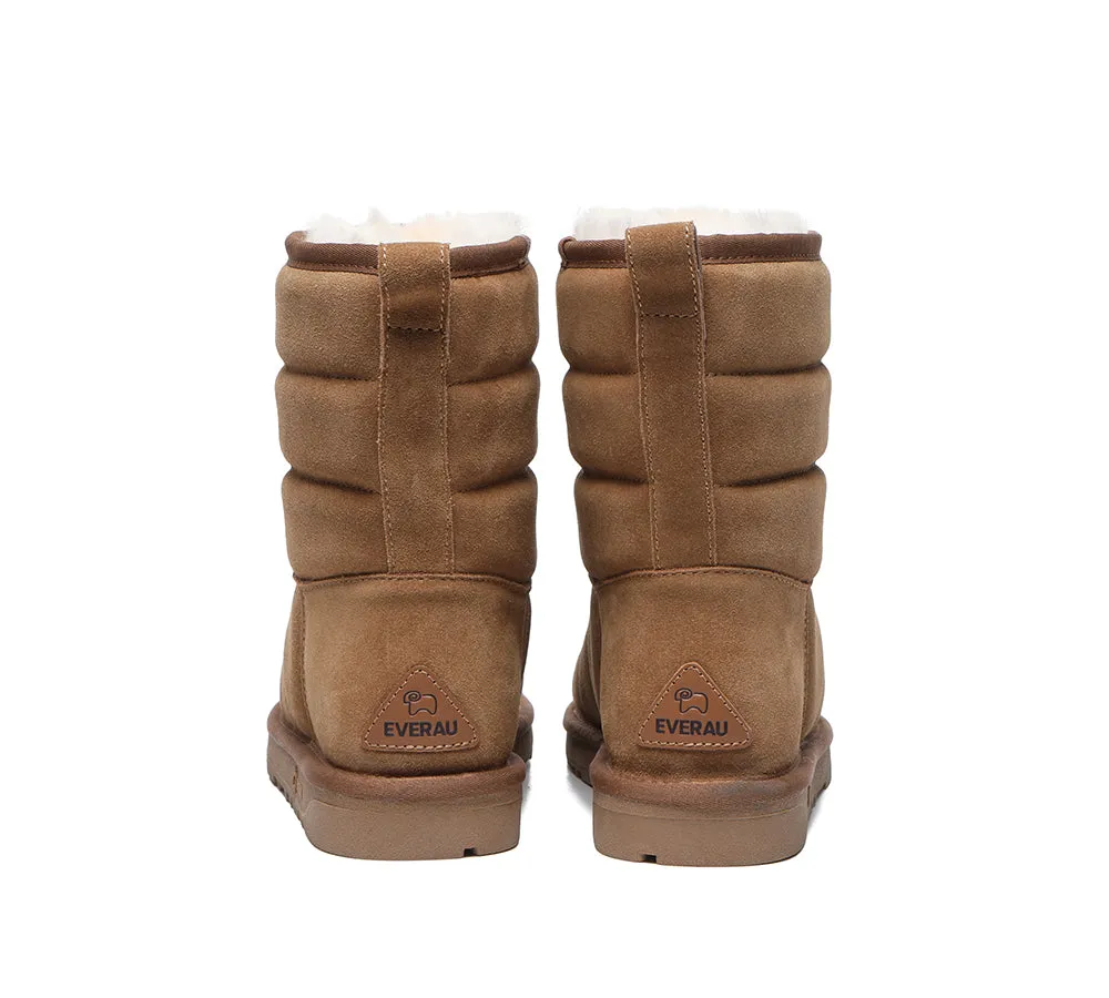 EVERAU® UGG Boots Sheepskin Wool Short Puffer