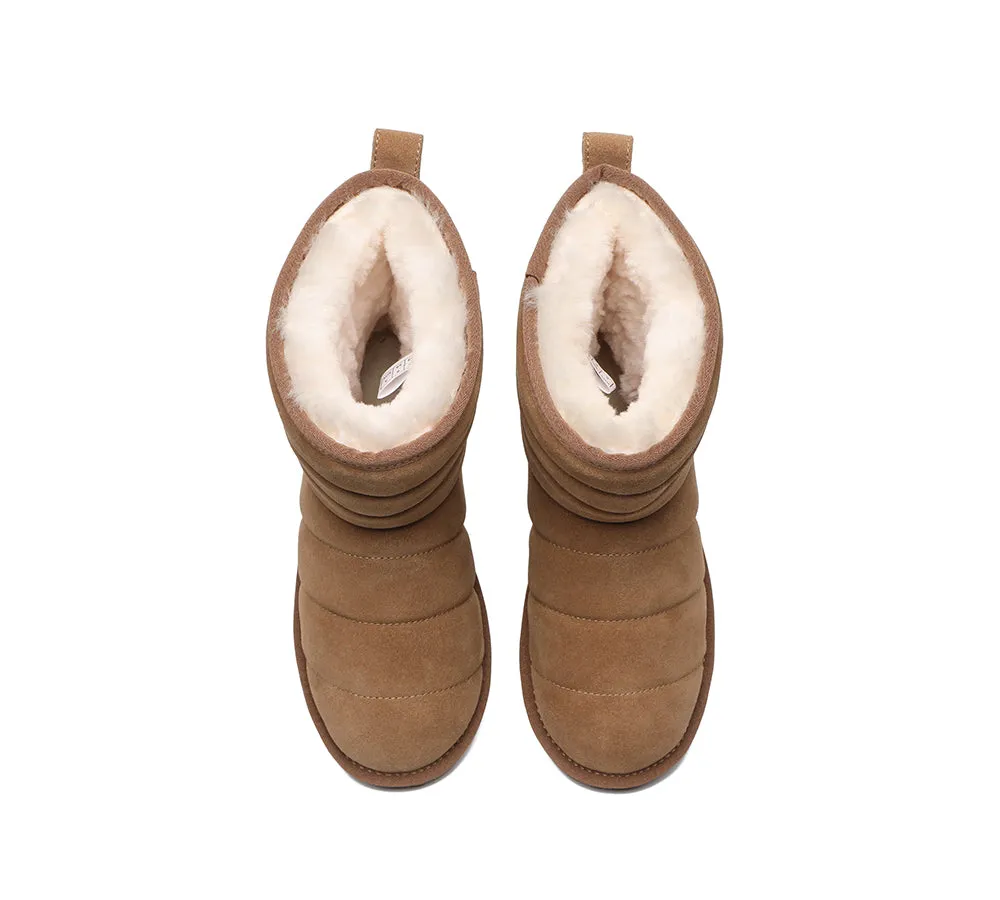 EVERAU® UGG Boots Sheepskin Wool Short Puffer