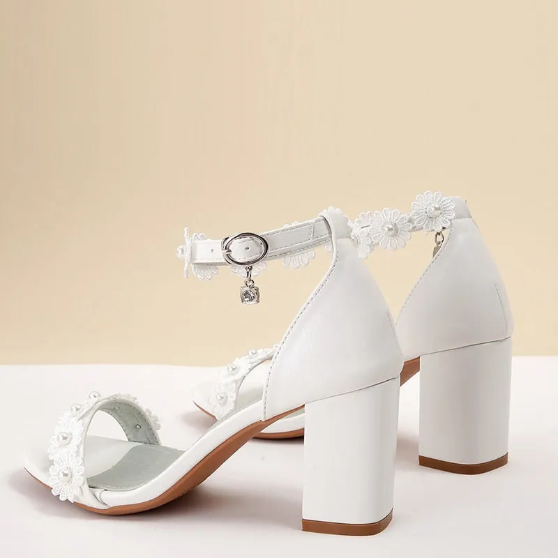 Funki Buys | Shoes | Women's Pretty Flower Wedding Sandals