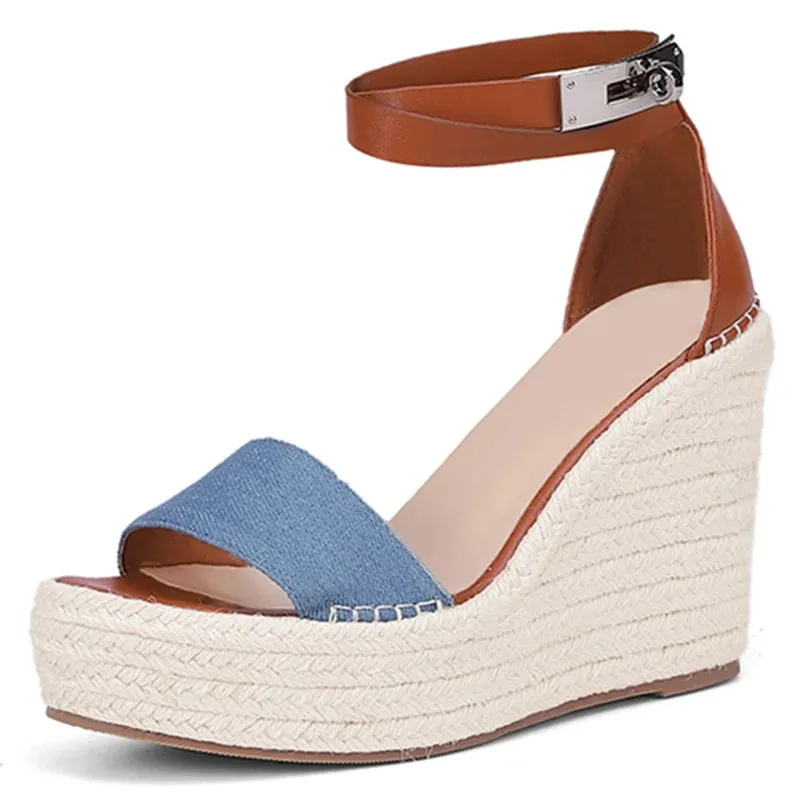 Funki Buys | Shoes | Women's Roman Style High Wedge Sandal