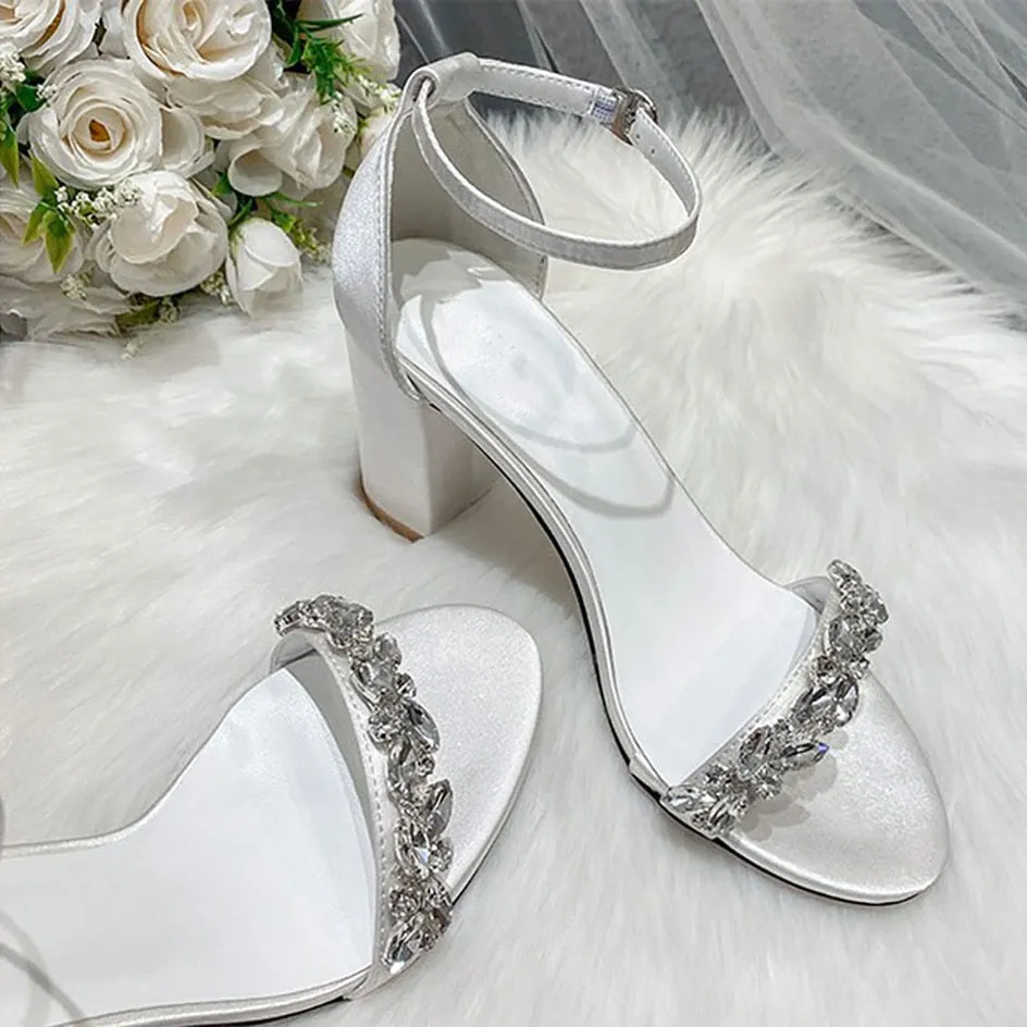 Funki Buys | Shoes | Women's Wedding Prom Block Heel Sandal