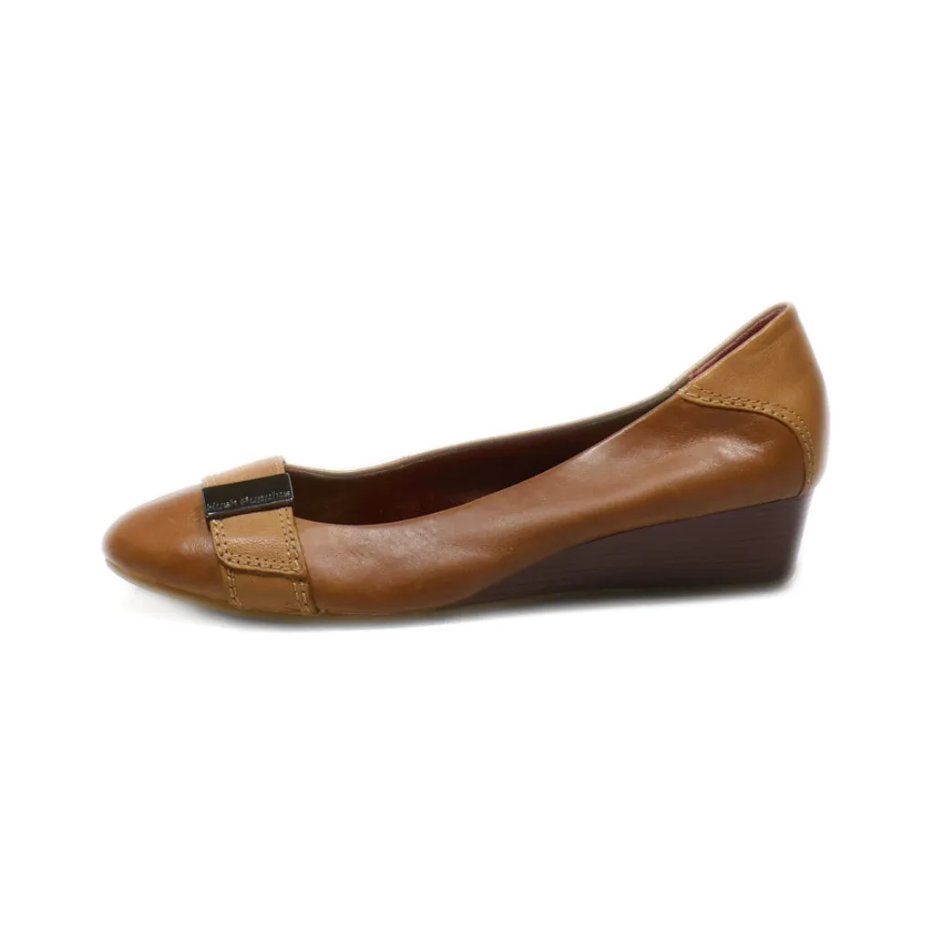 Hush Puppies Slip Ons Leather Brown Colour For Women