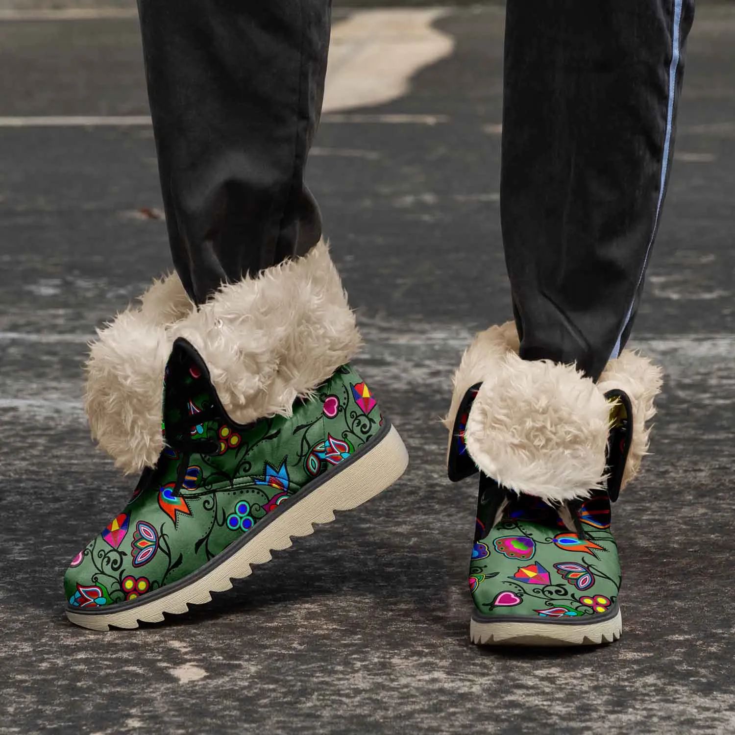 Indigenous Paisley Dark Sea Polar Winter Boots