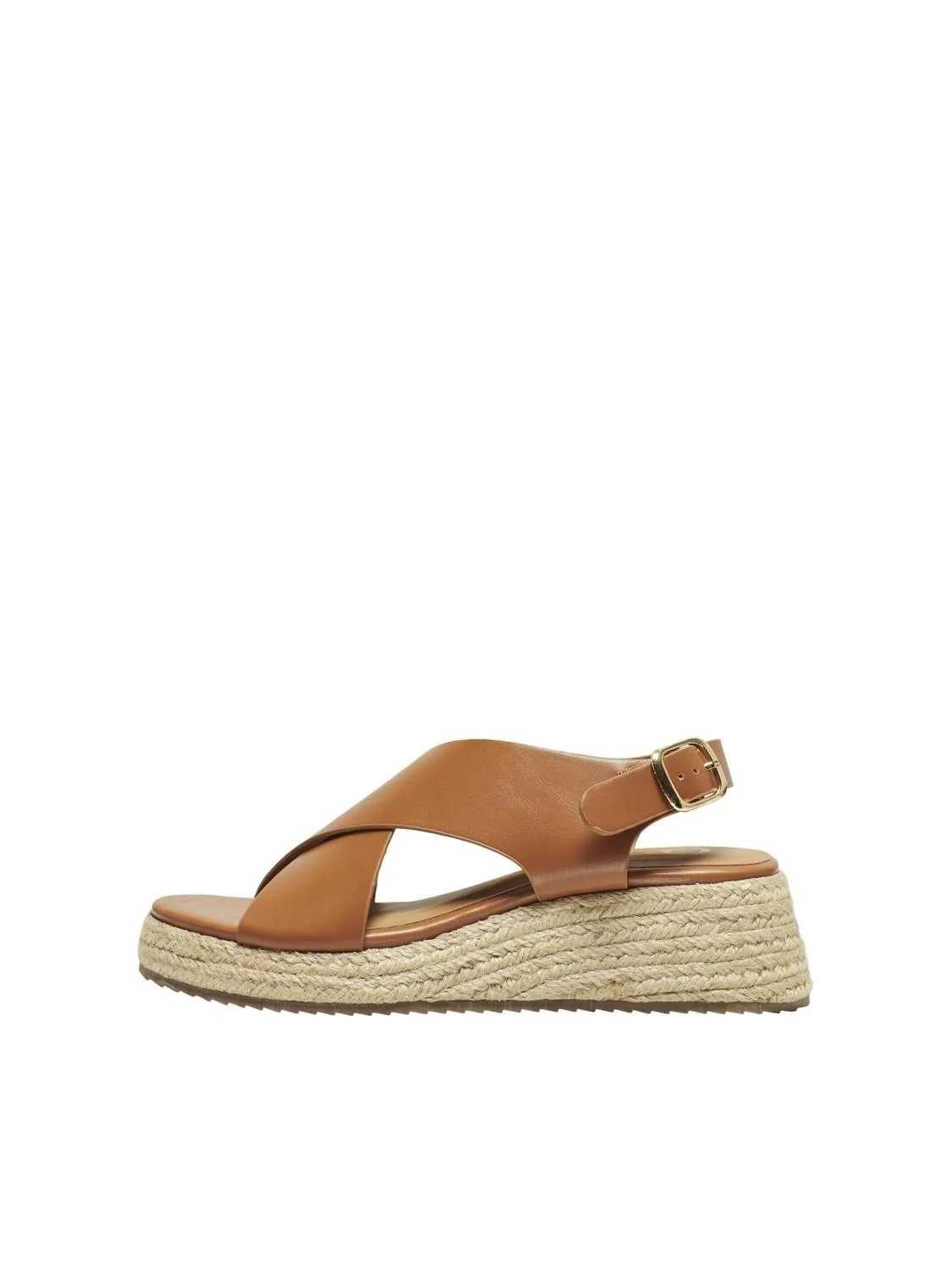 Minerva Cross Strap Espadrille (Cognac)