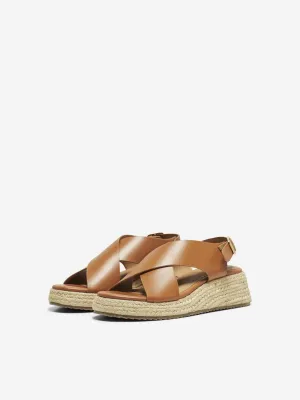 Minerva Cross Strap Espadrille (Cognac)