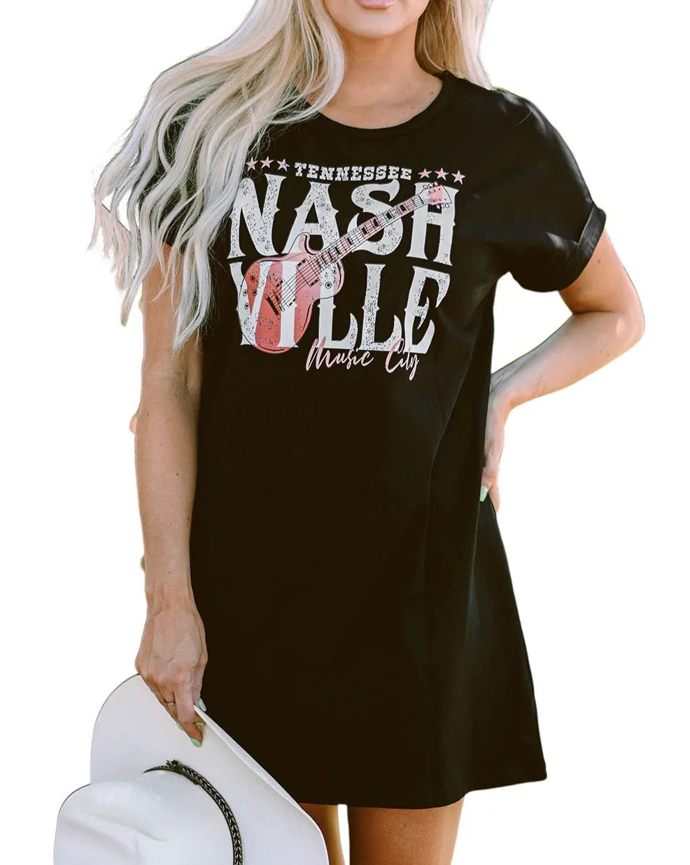 Nashville Short Sleeve T-Shirt Dress