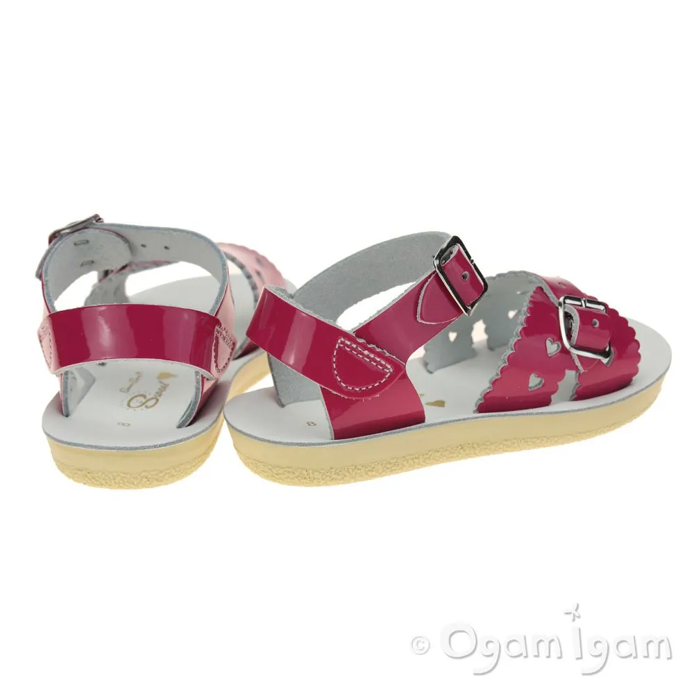 Salt-Water Sweetheart Girls Fuchsia Patent Sandal