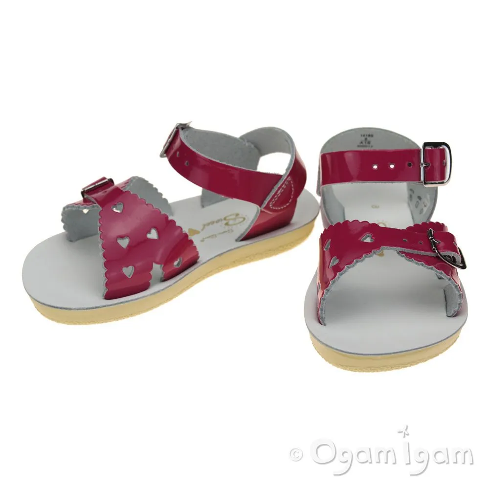 Salt-Water Sweetheart Girls Fuchsia Patent Sandal