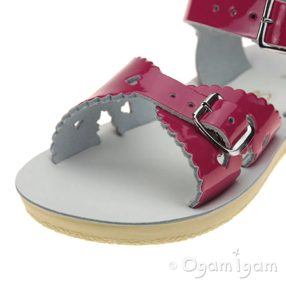 Salt-Water Sweetheart Girls Fuchsia Patent Sandal