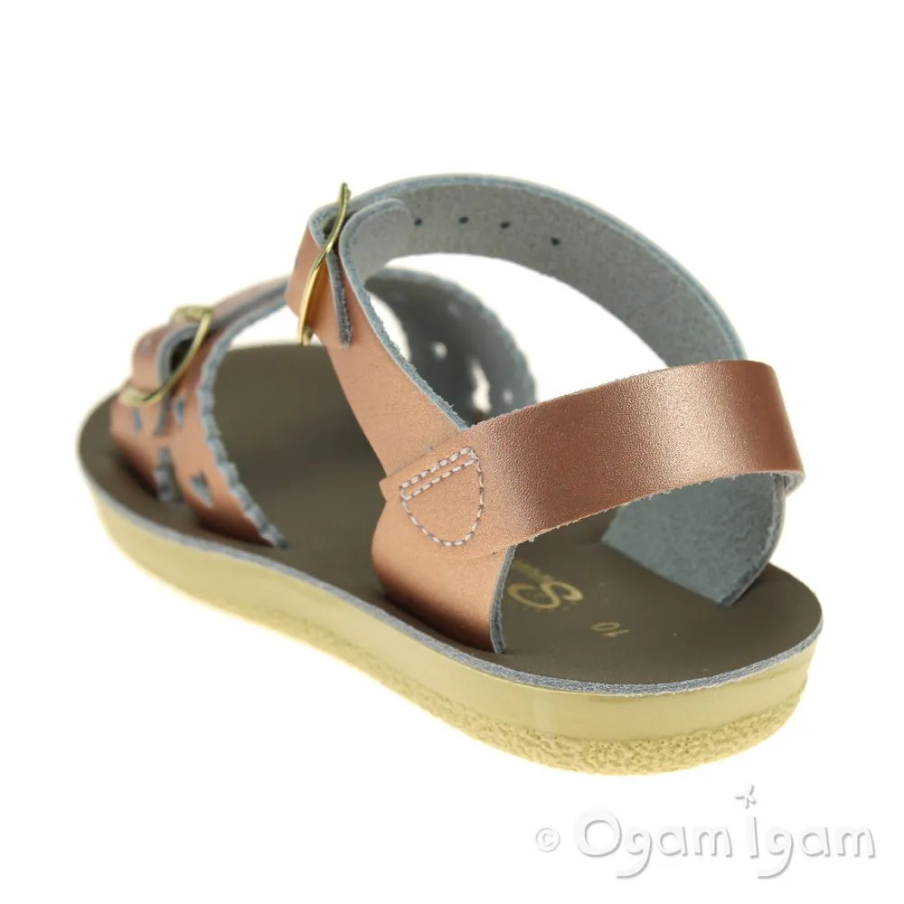 Salt-Water Sweetheart Girls Rose Gold Sandal