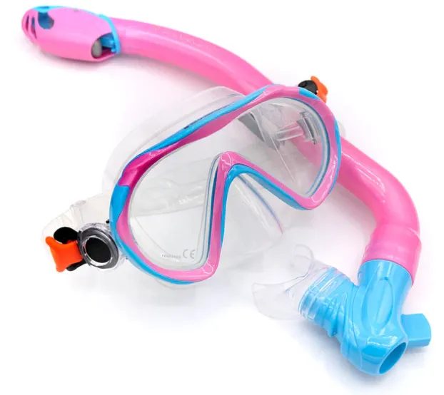 Sharkskin Junior Mask & Dry Snorkel Set With Mesh Bag   Free Anti-fog