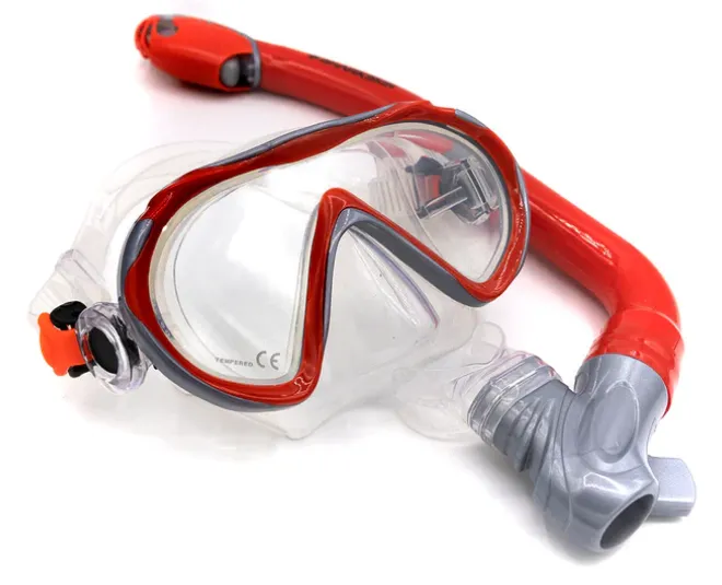 Sharkskin Junior Mask & Dry Snorkel Set With Mesh Bag   Free Anti-fog