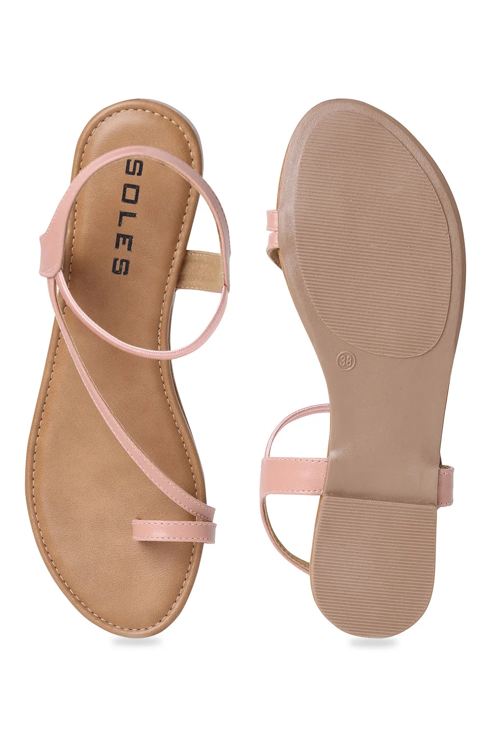 SOLES Toe Hold Flat Sandals