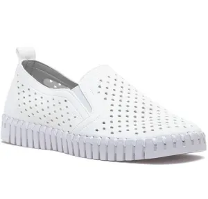 Tulip 140 - The Perforated Slip-On with Gore in White