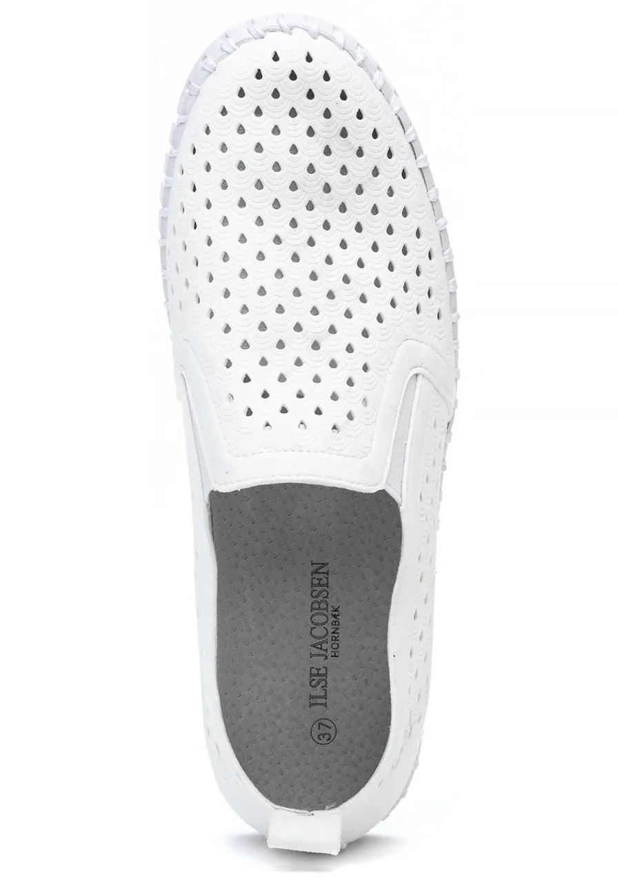 Tulip 140 - The Perforated Slip-On with Gore in White