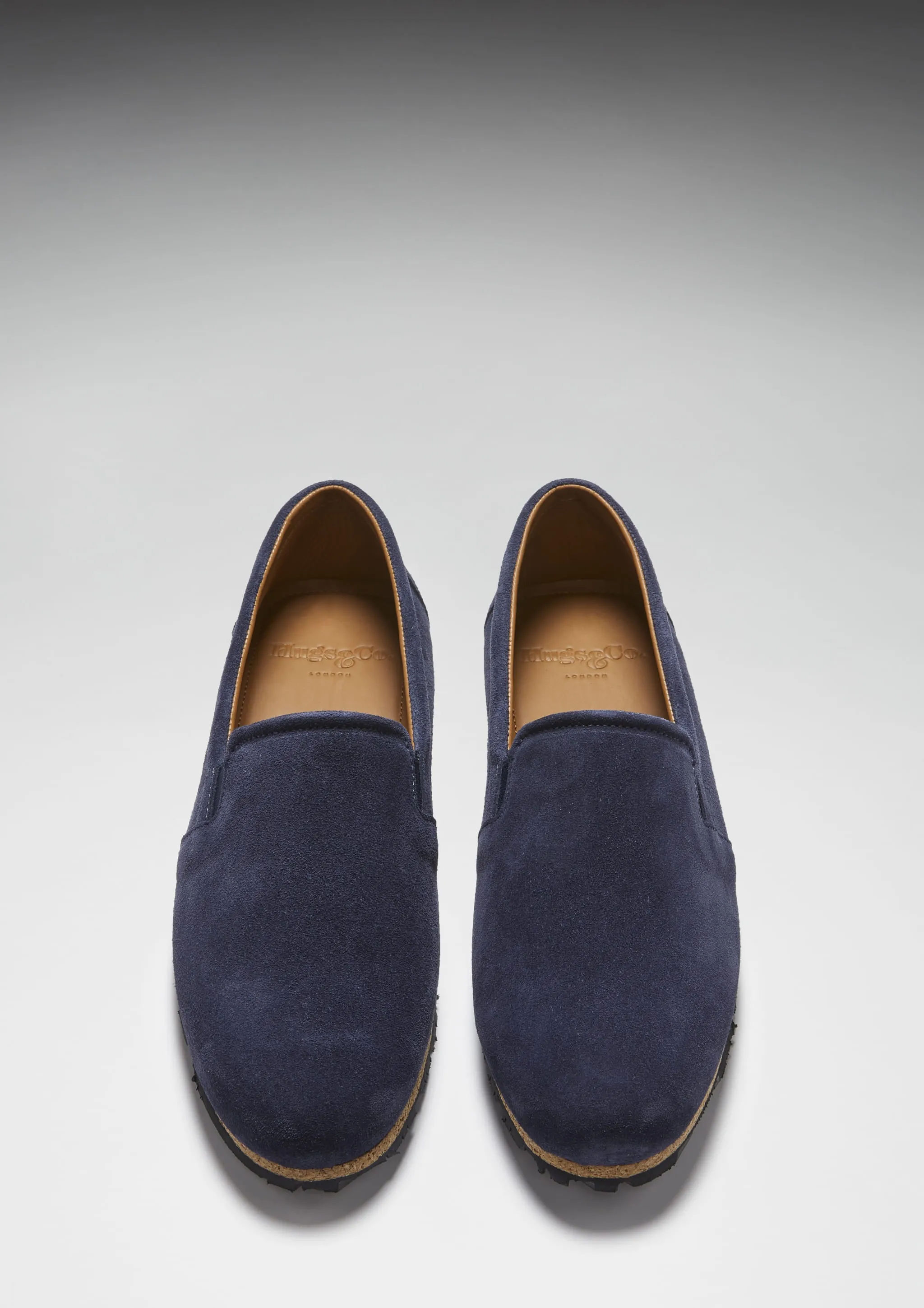 Tyre Sole Espadrilles, navy blue suede