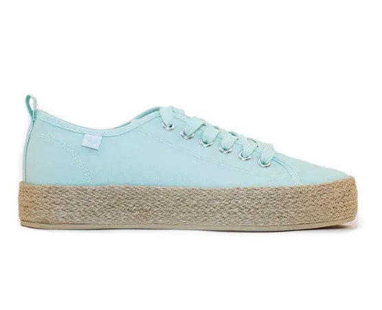 Walk In Pitas Womens Ada Aqua Espadrille Casual Trainer