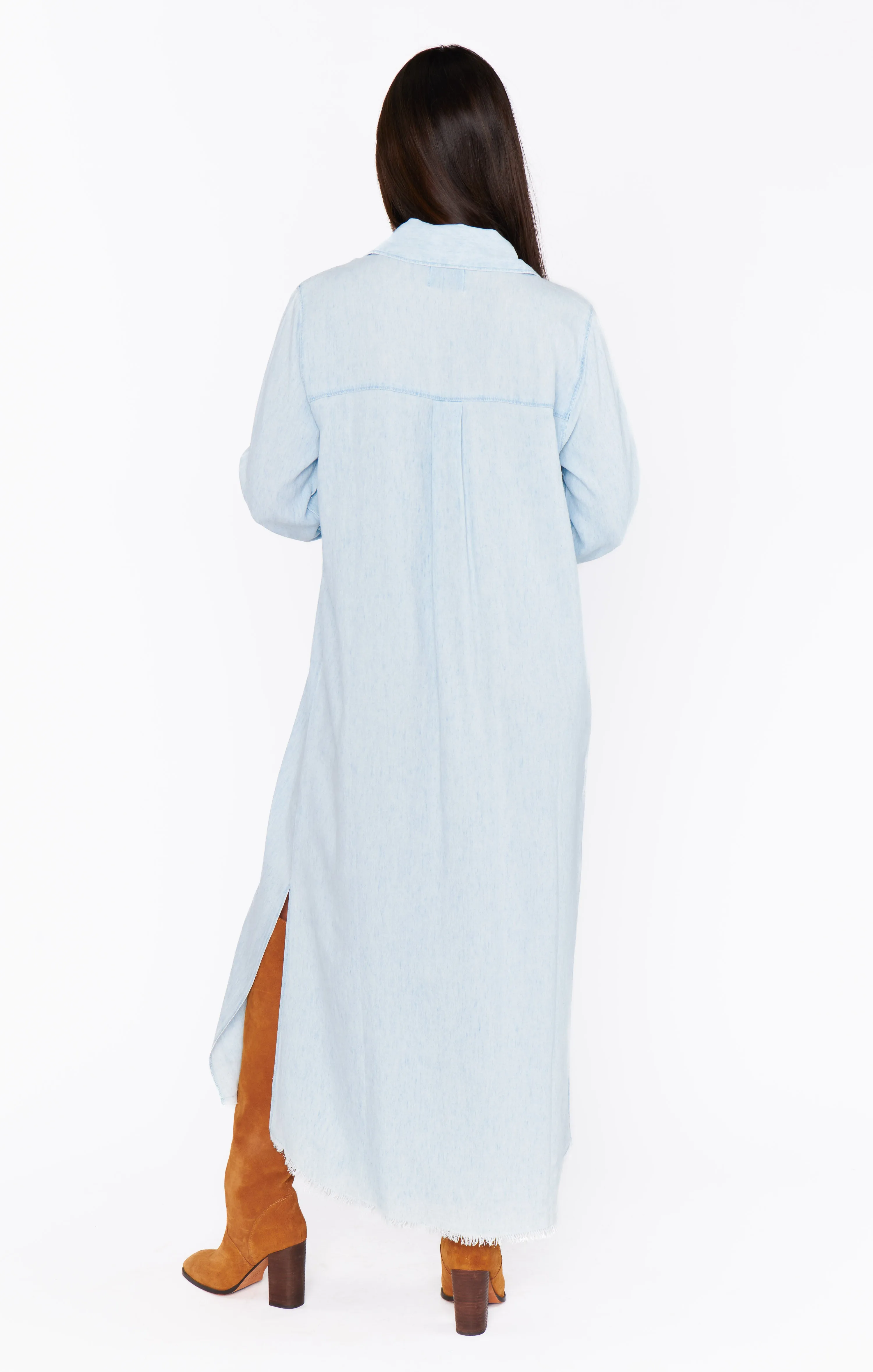 Wilmington Long Shirt Dress ~ Light Chambray